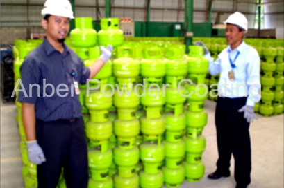 Finshed product from gas holder powder coating line